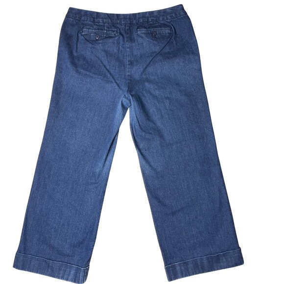 Liz Claiborne Womens Denim Jackie Wide-Leg Pants Size 14W Made In China - Picture 10 of 16